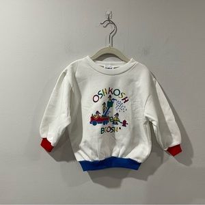 Rare Vintage OshKosh B’gosh Firetruck Crew Sweatshirt Sz 3T